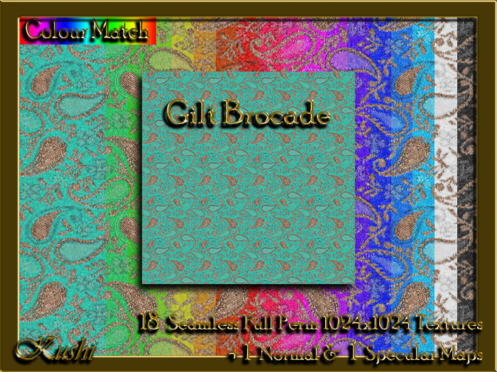 Gilt Brocade Seamless Textures