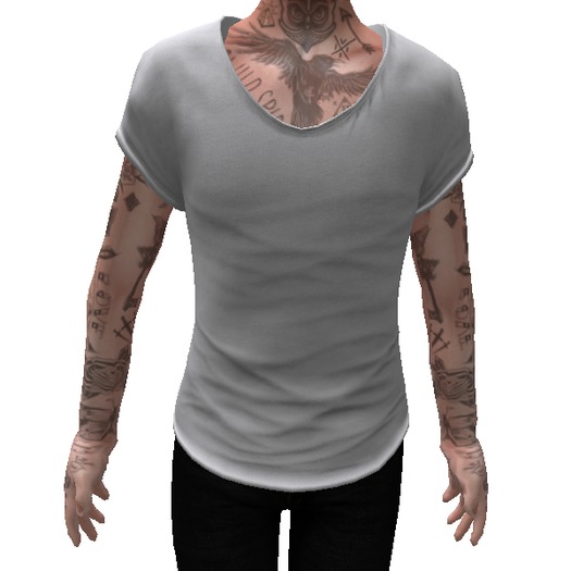 [hg] scoop neck - white