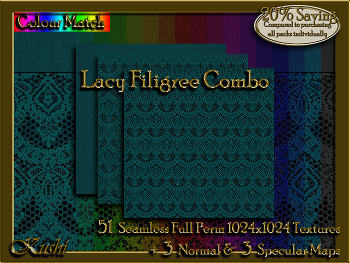 Lacy Filigree Combo Seamless Textures