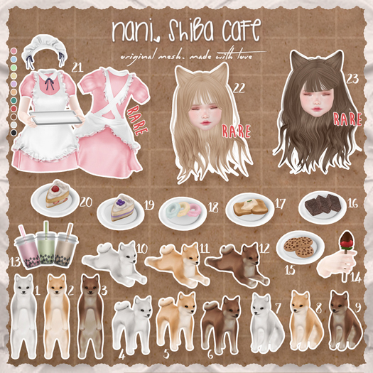 22. [NANI] Shiba.Cafe ~ Shi.Hair (Fatpack) RARE