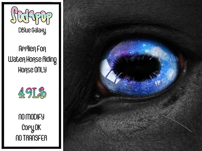 Sodapop - WH Riding Horse Eye Applier - DBlue Galaxy