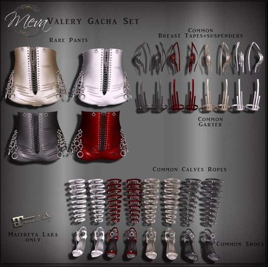 Meva Valery Garter Tapes Red Box