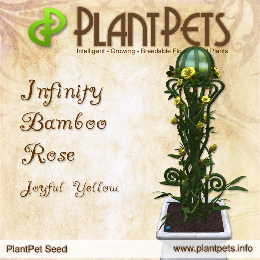 PlantPet Seed [Infinity Bamboo Rose *Joyful Yellow*] SEASONAL