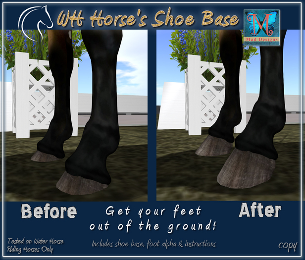 Second Life Marketplace - .::MD::. Shoe Base for Riding Horses