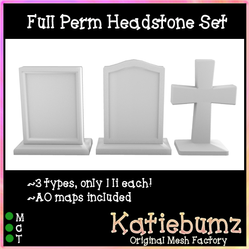~Katiebumz~ Full Perm Headstone Set