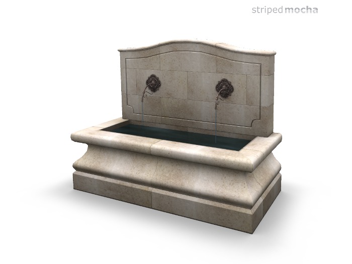 striped mocha - wall fountain