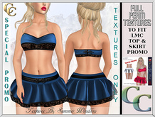 LMC PROMO SKIRT & TOP TEXTURES-TS2 BLUE-  FULL PERM