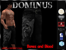 ~DOMINUS~BadBoy (Bones and Blood)Shorts (BOXED)