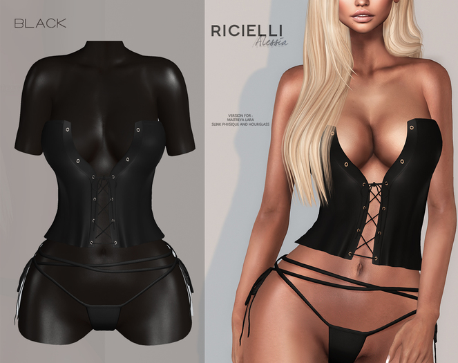 R.icielli - ALESSIA Lingerie Black