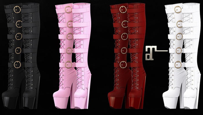 Violent Seduction - Lilith Boots (Red)