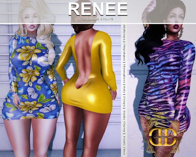 -Desmonia- Renee Draped Back Dress Fatpack (Wear Me)