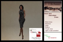 LP black lace sleeveless Dress
