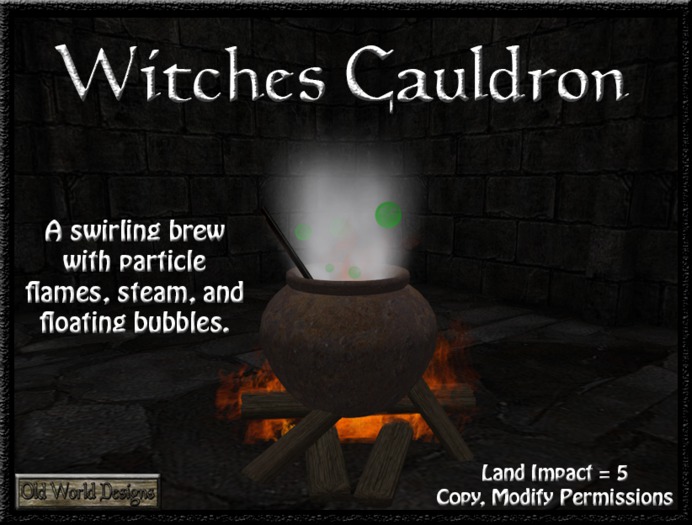 Old World Designs Witches Cauldron Halloween decoration for spooky scenes