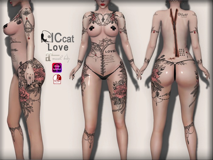 CICcat Tattoo -Love,omega&maitreya&Slink applier huds