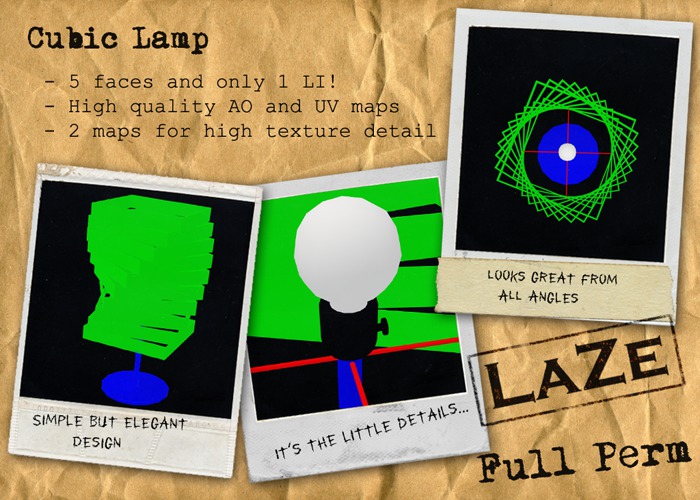 [LaZe] - Cubic Lamp - full perm (REZ ME!)