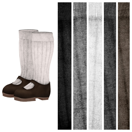 {MurMur} Bookworm Socks HUD - Monochromes