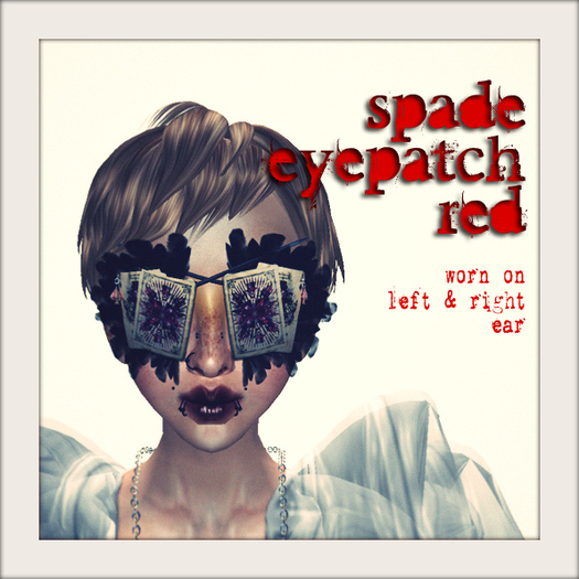 *dg* spade eye patch red