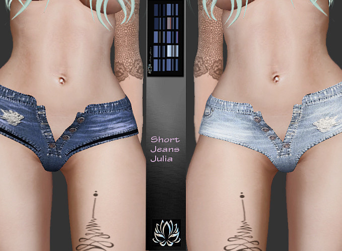 Lotus -Short Jeans Buttons Julia