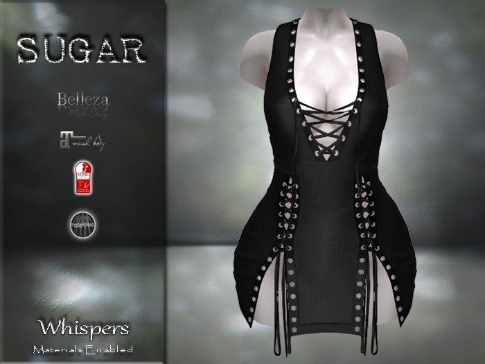 :-:SUGAR:-: Whispers Dress {TEARS FADE}