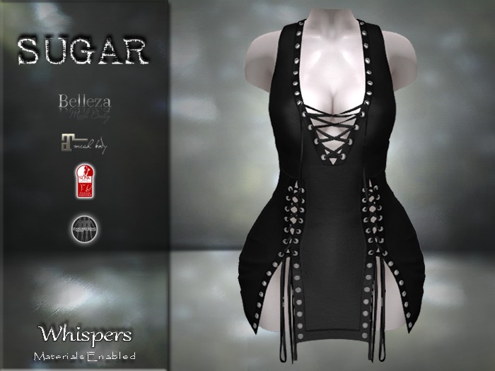 :-:SUGAR:-: Whispers Dress {BLACK}