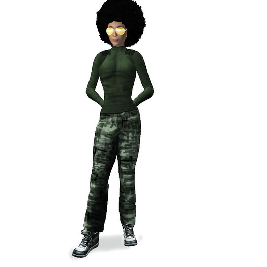 Uniform Combat Pants Digital Camo Green