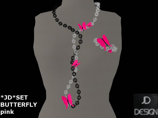 *JD*SET BUTTERFLY pink