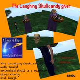 Laughing skull candy giver with sound and animation -Bag
