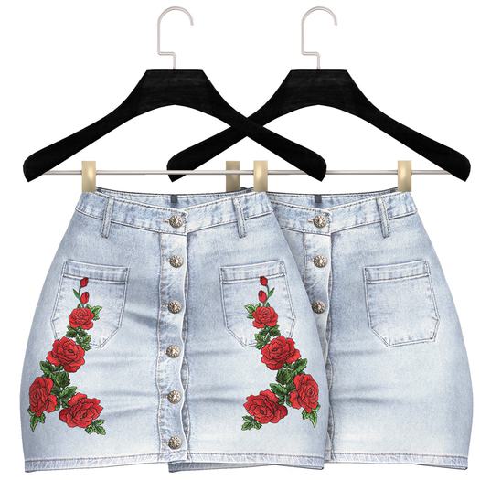 [Pumpkin] Denim Skirt - Washed Blue