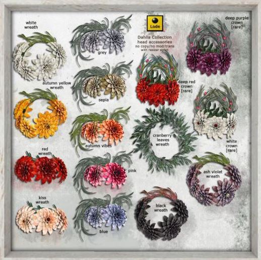 *LODE* Head Accessory - Dahlia Crown [deep purple] RARE