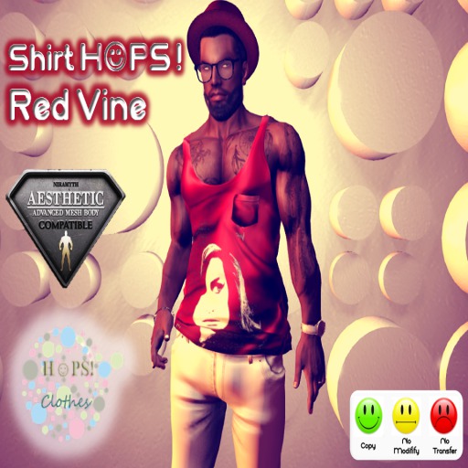 [HOPS!] Red Wine Shirt@