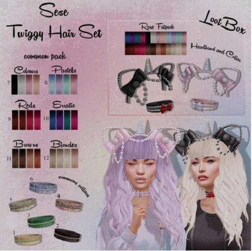 Sese. Twiggy. Hair RARE + LOOTBOX