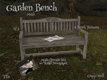 *TTD* MESH Garden Bench (Boxed)