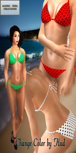 M.U BIKINI  DOTS BLACK