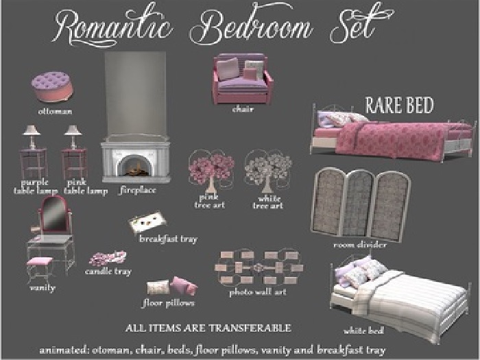:.WS.: Romantic Bedroom Bed RARE