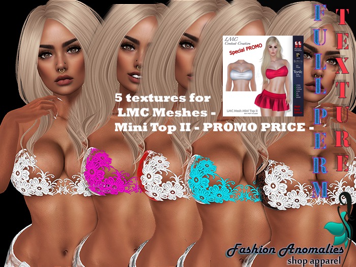 5 textures  LMC Meshes - Mini Top II - PROMO PRICE -