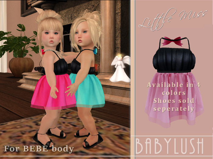 .:BABYLUSH:. "Little Miss" Tulle Dress Pale Rose