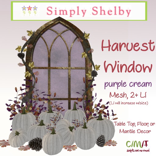 Harvest Window Box-purple cream