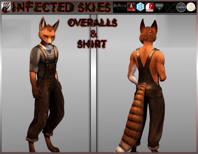 *IS* Overalls Furry Brown   (Boxed)
