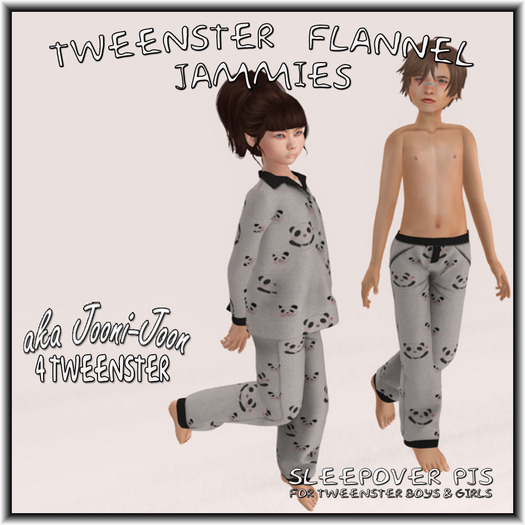 Tweenster Flannel Jammies - Pandas