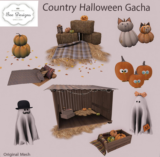 .:Bee designs:. Country Halloween Gacha Rug