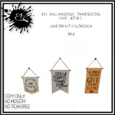 Etc. WALL HANGINGS - THANKSGIVING PACK