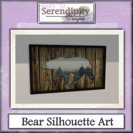 Serendipity Designs - Cutout Silhouette Art Bear 