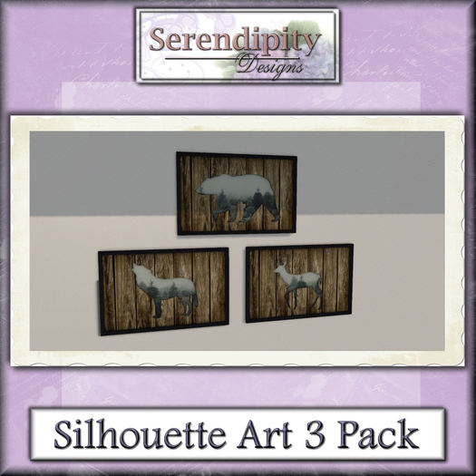 Serendipity Designs - Cutout Silhouette Art 3pk  