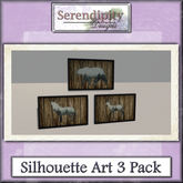 Serendipity Designs - Cutout Silhouette Art 3pk