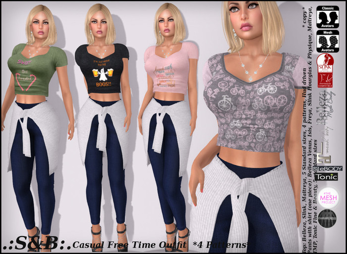 .:S&B:. Casual Free Time Outfit *4 Patterns* Demo