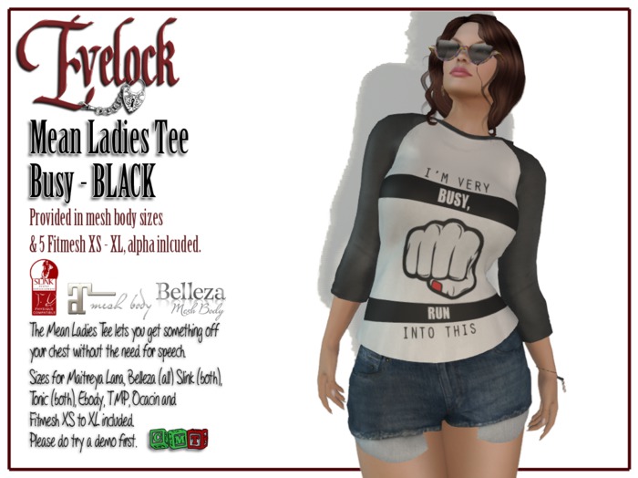 Evelock Mean Tee - Black Busy