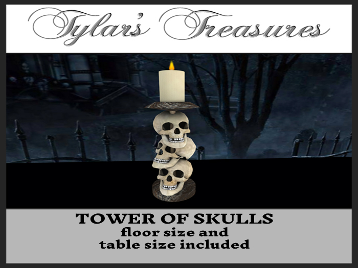 .:TT:.  TOWER OF SKULLS CANDLE box
