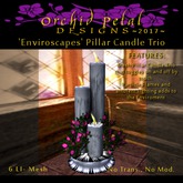 -OPd- Mesh- 'Enviroscapes' Pillar Candle Trio  (boxed)