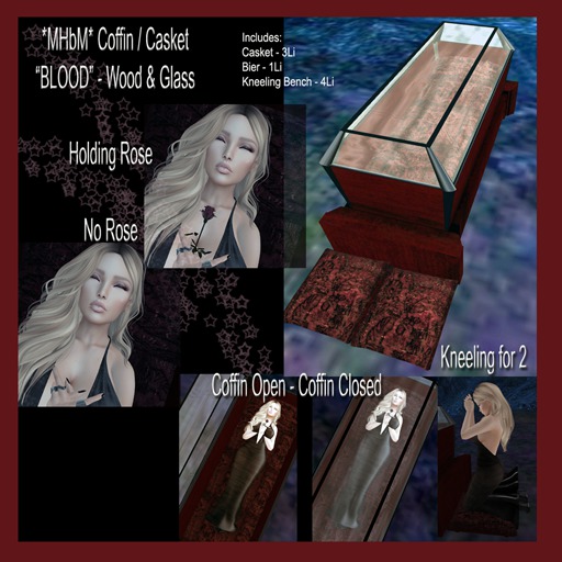 *MHbM* Cemetary Set - BLOOD Wood & Glass BOX