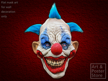 EVIL GRINNING CLOWN Mask Halloween Wall Decoration